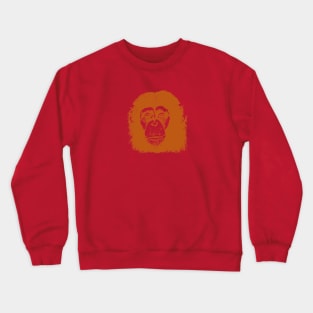 Orange Chimp face Crewneck Sweatshirt